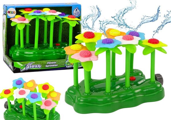 LEAN TOYS Kerti Játék Víz Virágok Sprinkler Szökőkút gyerekeknek megvilágítás