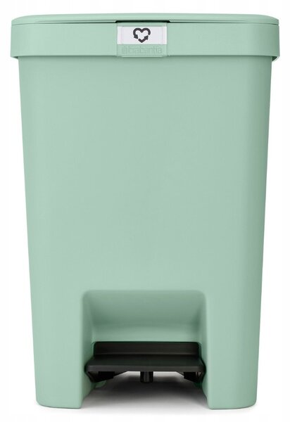 Brabantia StepUp pedálos kuka hulladéktípus jelölő ablakkal, lecsapódásgátló fedél, 25L - J méret, 91% újrahasznosított műanyag, jáde zöld - 800283
