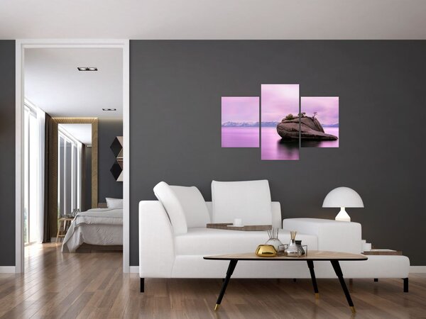 Kő a tengerben képe (90x60 cm)