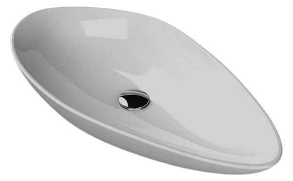 CeraStyle OLIVE - PULTRA ültethető - Top Counter - porcelán mosdó - MATT SZÜRKE - 60 x 35 cm