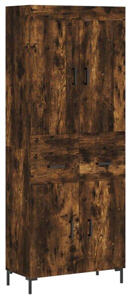 VidaXL füstös tölgy színű szerelt fa magasszekrény 69,5 x 34 x 180 cm