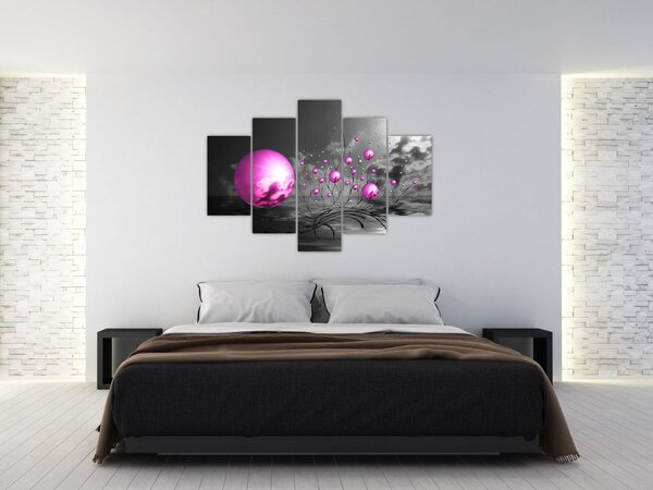 Rózsaszín gömbök képe (150x105 cm)