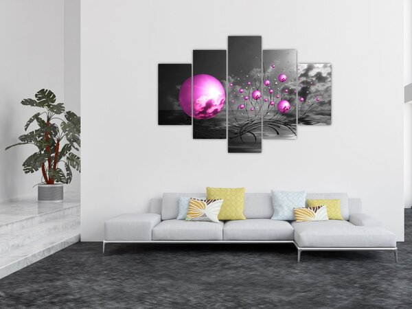Rózsaszín gömbök képe (150x105 cm)