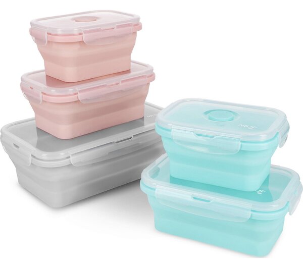 NILS NC4105 POJEMNIK LUNCHBOX SKŁADANY SZARY 1200 ML
