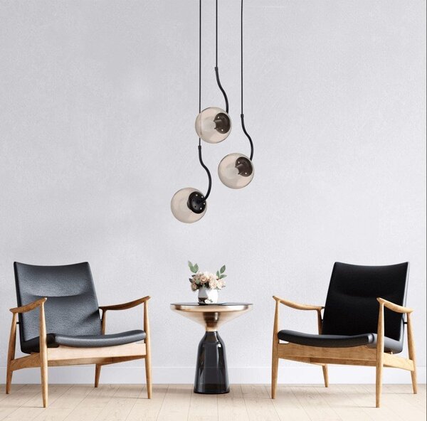 Lampa wisząca Light Prestige Wisząca Hook 3 czarna (LP-125/3P BK) - Light Prestige