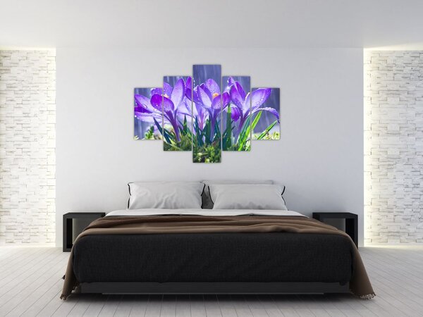 Virágok az esőben képe (150x105 cm)