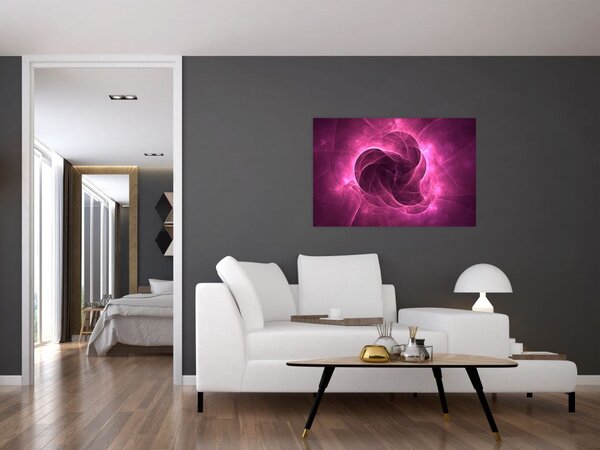 Modern rózsaszín absztrakció képe (90x60 cm)