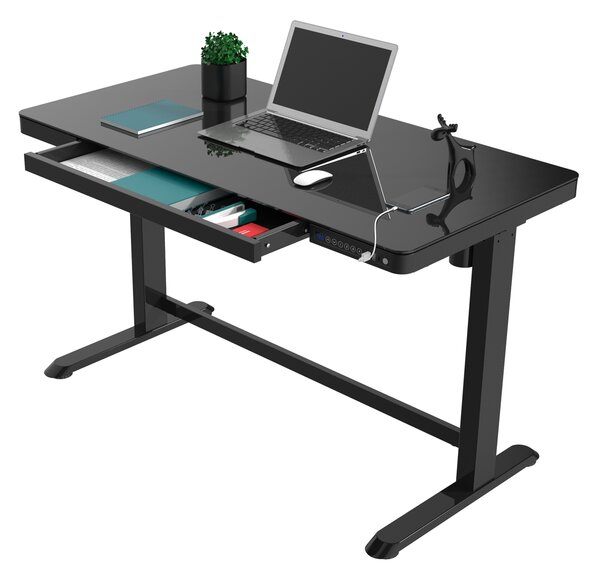 Elektromosan, elektronikusan állítható magasságú íróasztal fekete (ET118-BLACK)