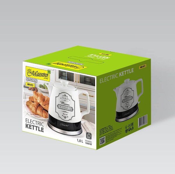 Maestro MR-072 Elektromos Vízforraló 1.2L 1200W Fehér