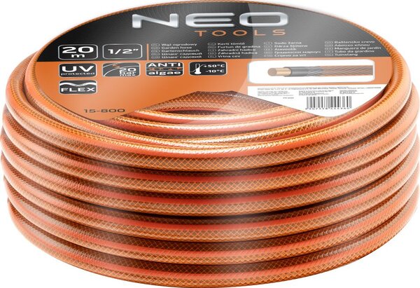 Neo Tools Kerti Tömlő 1/2 "x20 m, 4 Rétegű