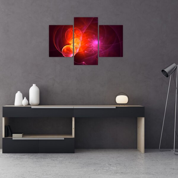 Modern rózsaszín absztrakció képe (90x60 cm)