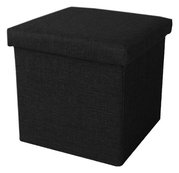Ülésre alkalmas tárolódoboz, ülőke fekete (storage-box-38-black)