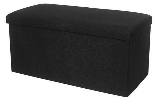 Ülésre alkalmas tárolódoboz, ülőke fekete (storage-box-76-black)