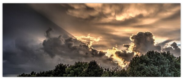A felhők és az erdő képe (120x50 cm)