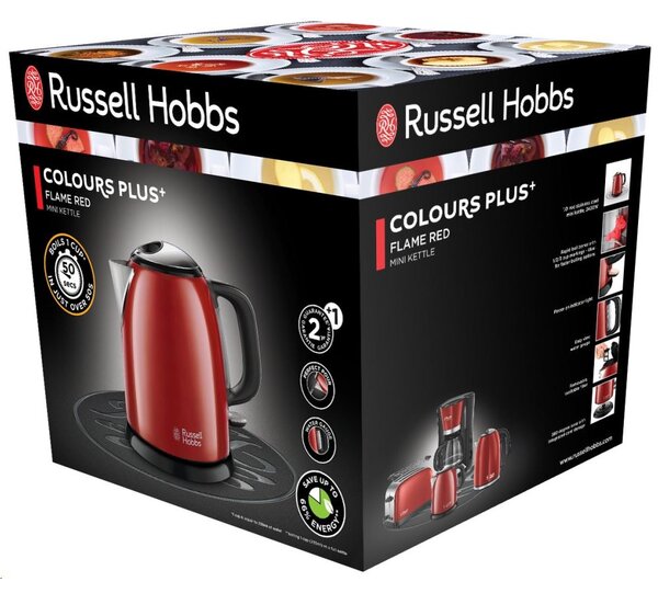 Russell Hobbs Colours+ Mini 1L vízforraló piros 2400W