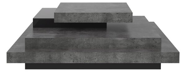 Szürke dohányzóasztal beton dekorral 110x110 cm Slate - TemaHome