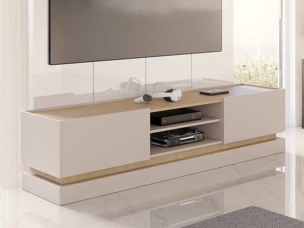 TV-állvány Comfivo Tilia, Laminált forgácslap, 47x200x37cm, Tölgy, Kasmír