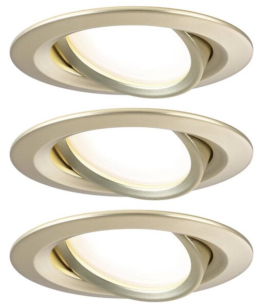 Paulmann Nova Coin LED-es beépíthető lámpa 3 részes készlet LED 6 W Arany (matt) (92406)