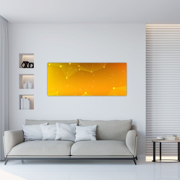 Absztrakt sárga kép (120x50 cm)