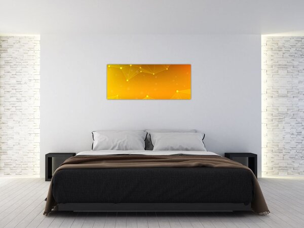 Absztrakt sárga kép (120x50 cm)