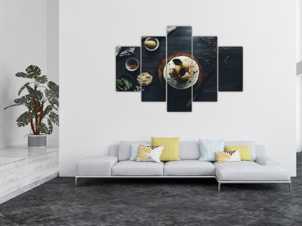 Desszert az asztalon képe (150x105 cm)