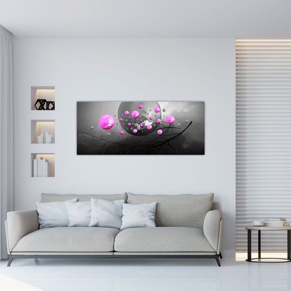 Rózsaszín gömbök képe (120x50 cm)