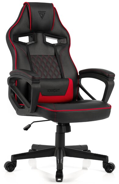 SENSE7 Knight Gamer Szék Fekete-Piros Ökológiai Bőr
