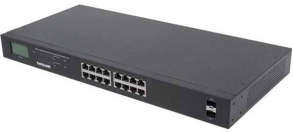 Intellinet 561259 hálózati kapcsoló Beállítást nem igénylő (unmanaged) Gigabit Ethernet (10/100/1000) Ethernet-áramellátás (PoE) támogatása Fekete