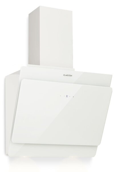 Klarstein Aurica 60, páraelszívó, 60 cm, 610 m³/ó, LED, érintőképernyős, üveg, fehér