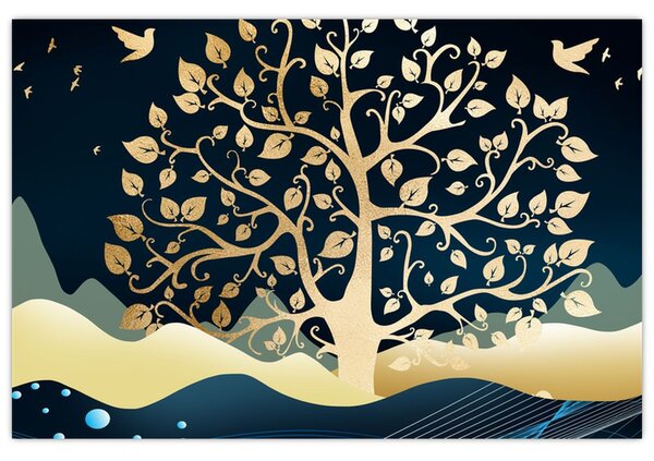 Egy aranyfa képe (90x60 cm)