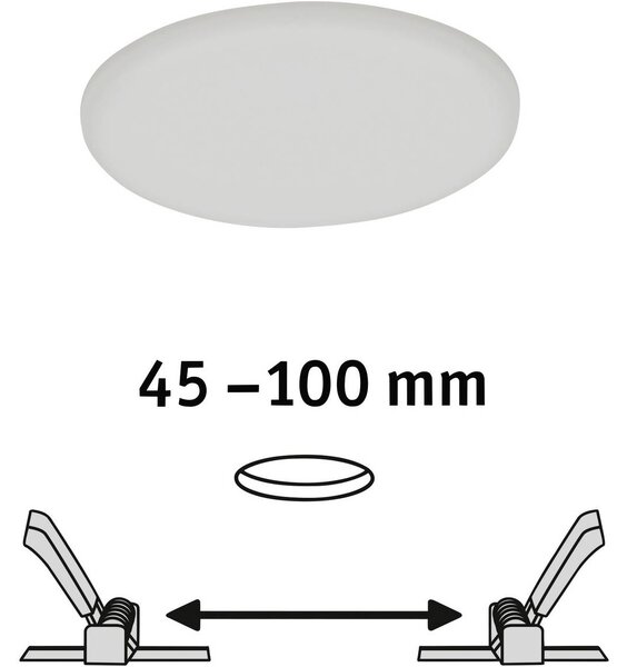 Paulmann EB Panel Veluna VariFit LED-es beépíthető lámpa LED 10 W Selyem (92391)