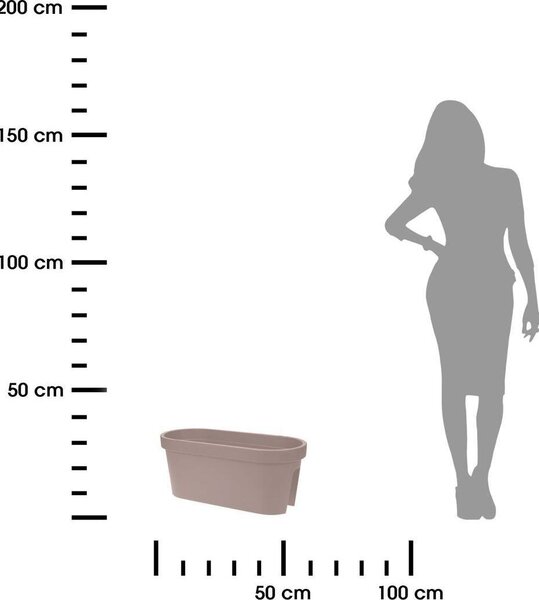 ProGarden Donica balkonowa na balustradę 60 cm doniczka osłonka