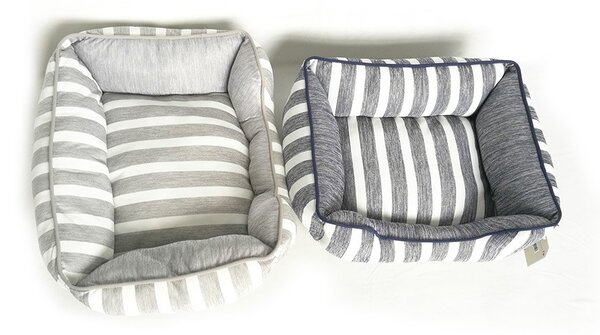 Kutyafekhely, kutyaágy, macska fekhely, macskaágy szürke színben S méret (PET-BED-STRIPED-GREY-S)