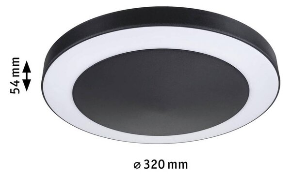Paulmann Circula LED-es kültéri mennyezeti lámpa 14 W Antracit (94525)
