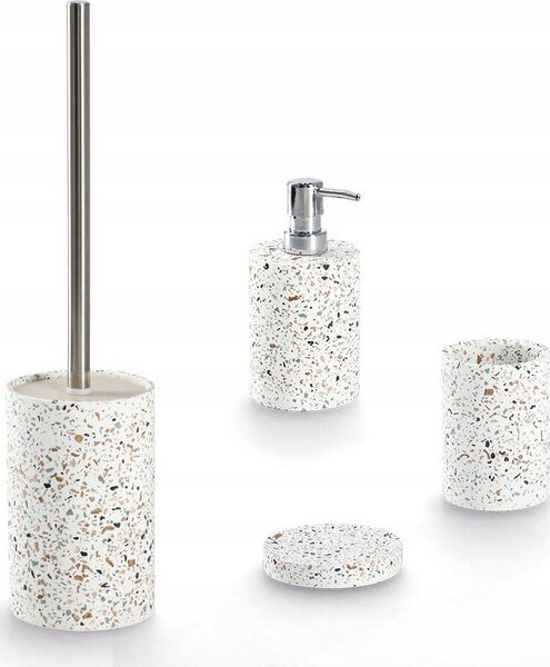 ZELLER WC kefe cement motívum, terrazzó 10,3 × 42 cm