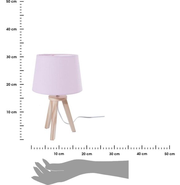 Lámpara Trípode Sobremesa Rosa 31cm