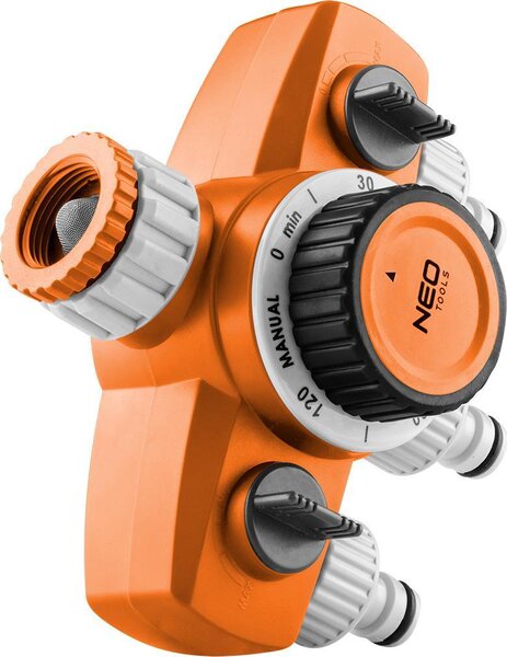 NEO Mechanikus Öntözőidőzítő Óra, 3 Utas, Max. 120 Perc