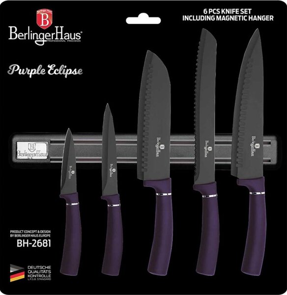 BerlingerHaus BH/2681 Purple Eclipse Collection Késkészlet - Rozsdamentes Acél, Metál Lila