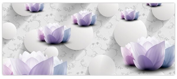Kép virággal (120x50 cm)