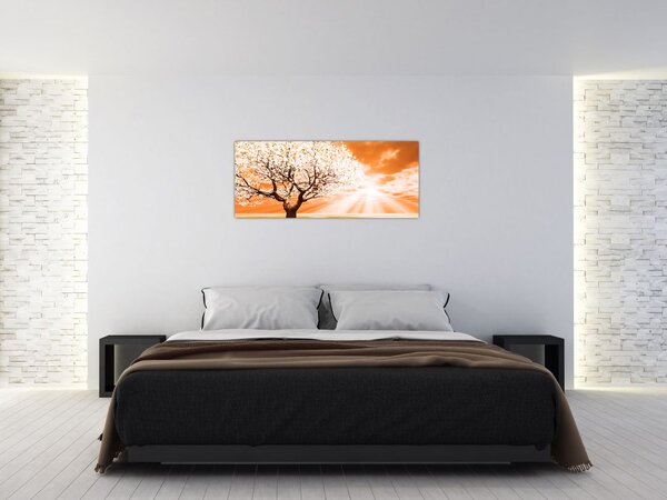 Narancssárga fa képe (120x50 cm)