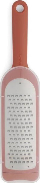 BRABANTIA Tasty+ Slice & Dice durva kézi reszelő. védőfedéllel. csúszásgátló talp. akasztóval. r.m. acél. műanyag. terrakotta rózsaszín - 120985