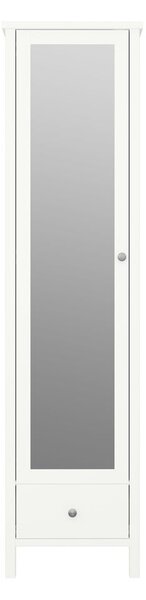 Fehér ruhásszekrény tükörrel 49.3x195 cm Tromsö - Tvilum