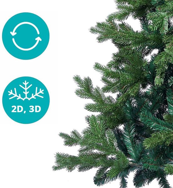 Timeless Christmas 3D műfenyő fém talppal, több méretben-120 cm (HOP1000881-1)