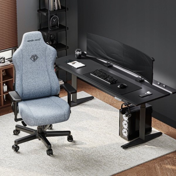 Anda Seat Kaiser 3E XL szürke-kék szövet gamer szék