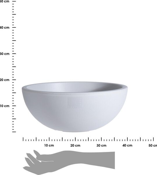 Maceta Resina Conica Gris Claro 40 Cm
