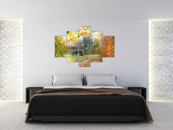 Egy tó képe (150x105 cm)
