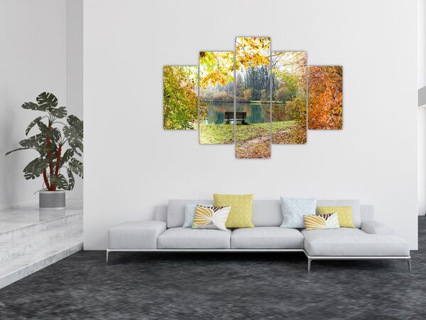 Egy tó képe (150x105 cm)