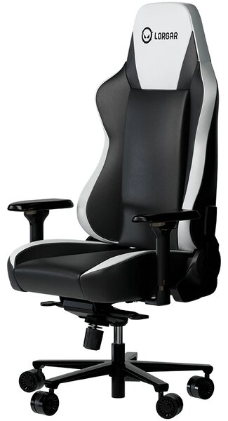 Lorgar Base 311 Gamer szék Fekete/Fehér 4D karfával