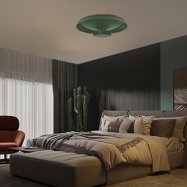 Toolight Szerszámlámpa, LED mennyezeti lámpa 40cm, 14W, APP1460, zöld, OSW-04188