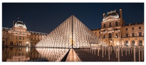 Kép - Louvre éjjel (120x50 cm)